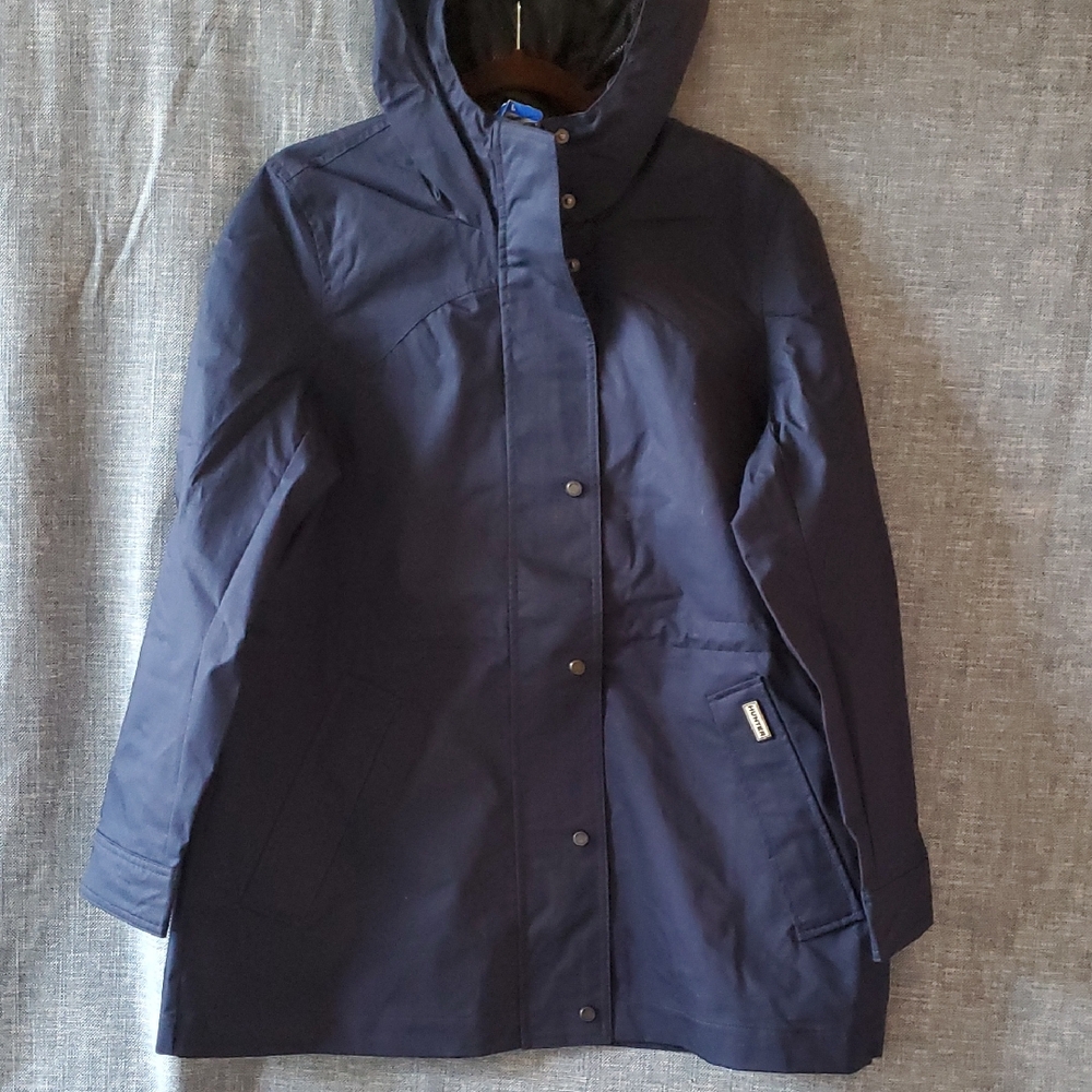 Hunter Navy Blue Water Resistant Smock Jacket